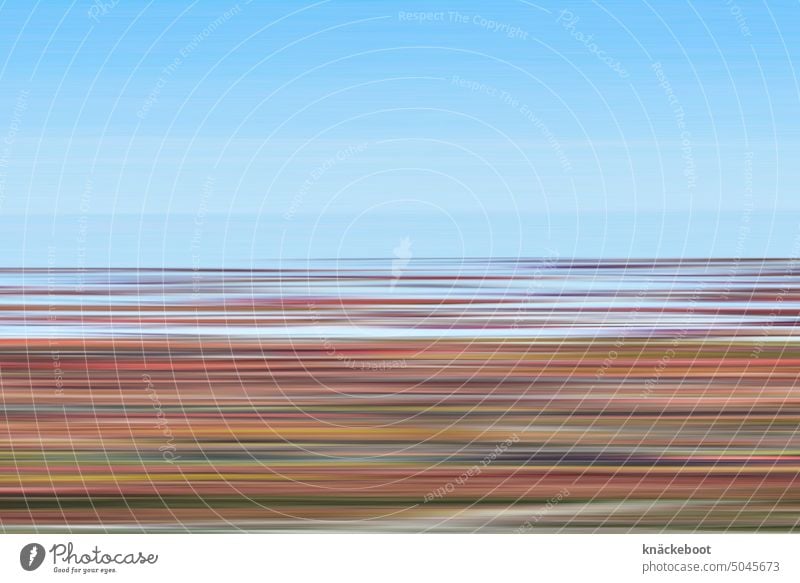 landscape, abstract Landscape Experimental Deserted blurriness motion blur Photographic technology Image editing Copy Space top Copy Space bottom Abstract Sky