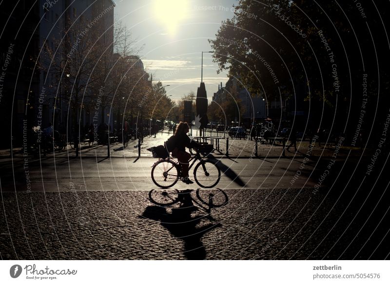 Bicycle in Schöneberg Architecture Berlin city Germany Facade Window Worm's-eye view Building Capital city Sky High-rise downtown Kiez Life Middle Modern