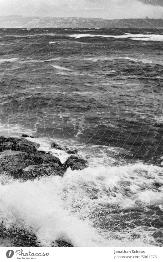 high waves on the coast, Akko, Israel Film Isreal Grain Middle East Travel photography travel Summer South Analog Waves peril Gale Black & white photo Acco Acre
