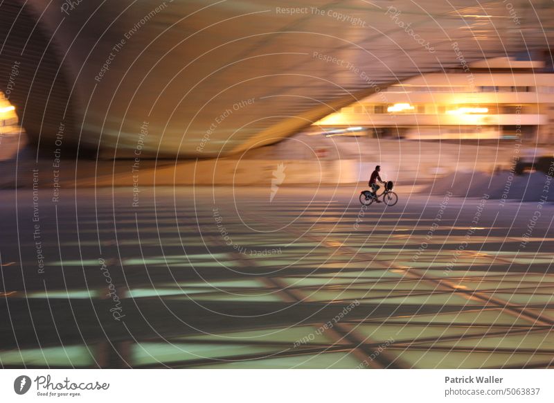Cyclist under bridge Cycling Urban urbantransport city twowheels movement eveninglight