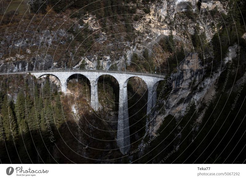 Landwasser Viaduct Grisons #2 land water Switzerland Alps Swiss Alps swiss railroad Transport World heritage