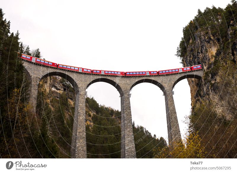 Landwasser Viaduct Grisons #3 land water Switzerland Alps Swiss Alps swiss railroad Transport World heritage