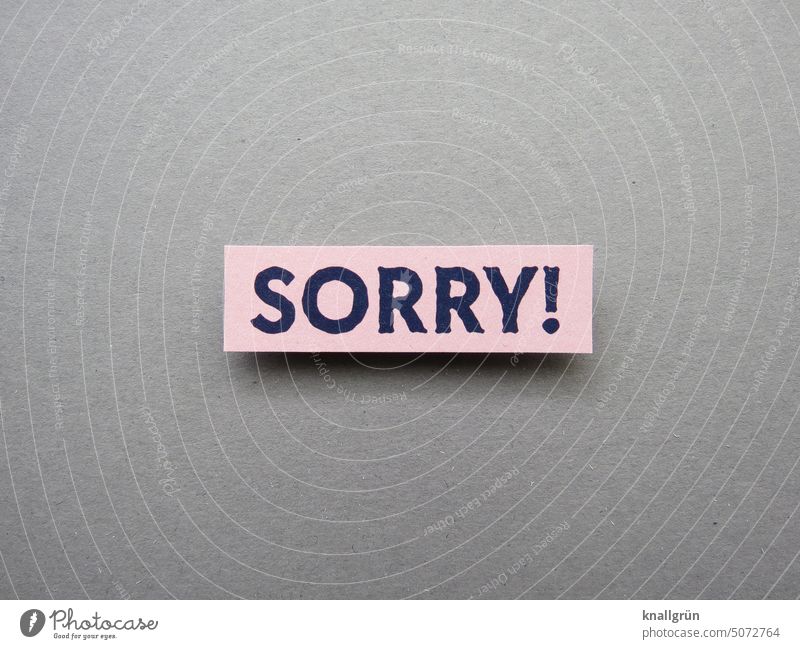 Sorry! Apology Remorse Emotions Guilty Shame Moody sorry Inspection Colour photo Deserted Characters Disappointment Signs and labeling Sadness Communicate
