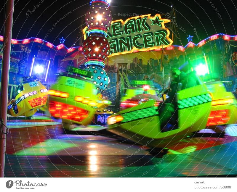 EAK-ANCER Breakdance Fairs & Carnivals Christmas Fair Rostock Carousel Light Green Red speed Blue brightly coloured soundmachine