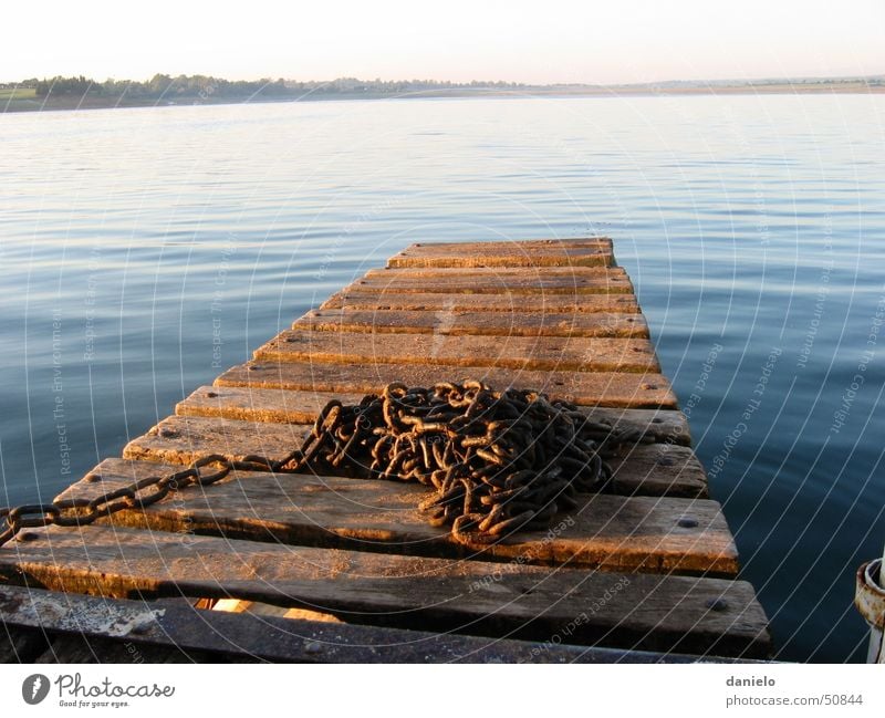 Morning mood at the lake Lake Footbridge Calm Chain Water Dawn whater quitness calmness silence morning-light