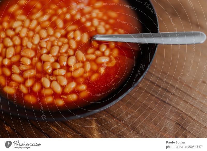 Plate with baked beans Canned Baked goods Beans Nutrition Delicious Eating food Fresh Colour photo Food canned food Food photograph Processed processed food