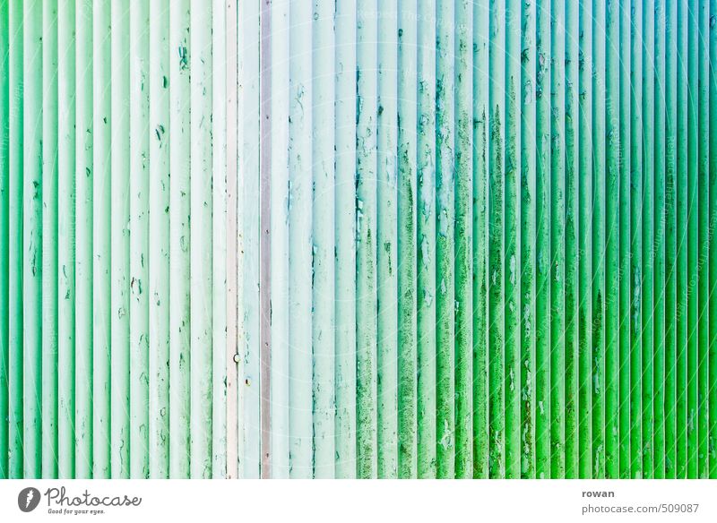Wall (barrier) Wall (building) Old Background picture Dye Colour Flake off Green Turquoise Parallel Bleached Line Furrow Tin Corrugated sheet iron