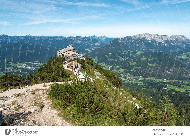 View from the Kehlsteinhaus towards the Alps, Obersalzberg bavaria kehlstein obersalzberg mountains alps view path valley panorama birthday house building