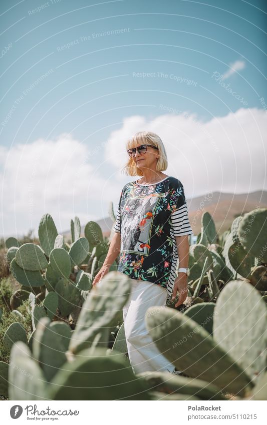 #A0# Trip to the south Cactus cactus plant Cactus field To go for a walk Woman Girl power Self-confident Self-confidence Future Walking Discover Adventure