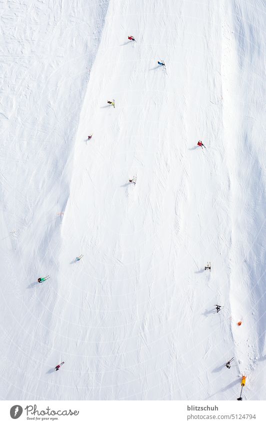 Skiers on the slopes, Grisons, Lenzerheide skis Skiing Winter sports Mountain Snow Skis Alps Ski run Winter vacation Beautiful weather Landscape Human being