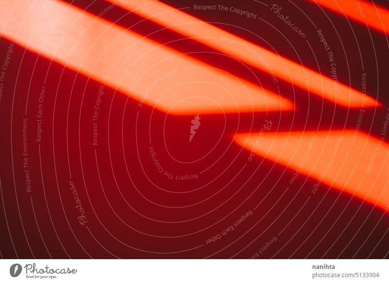 Abstact background of lights and shadows in red tones mockup pattern abstract shadow play product lines shapes geometry geometric minimal resource composition