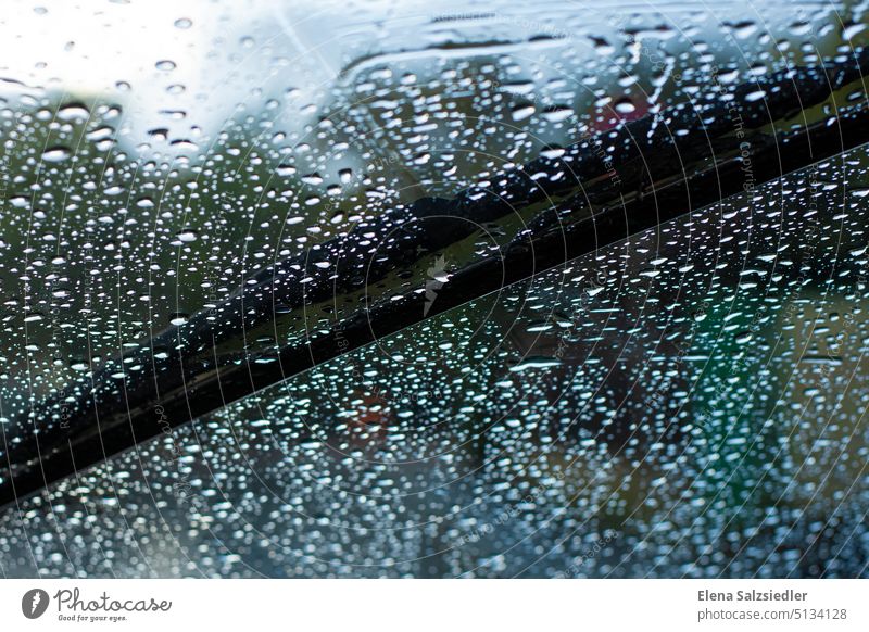 Raindrops on the windshield Windscreen Car window raindrops Windscreen wiper Windshield wiper Drops of water Car Window window wiper