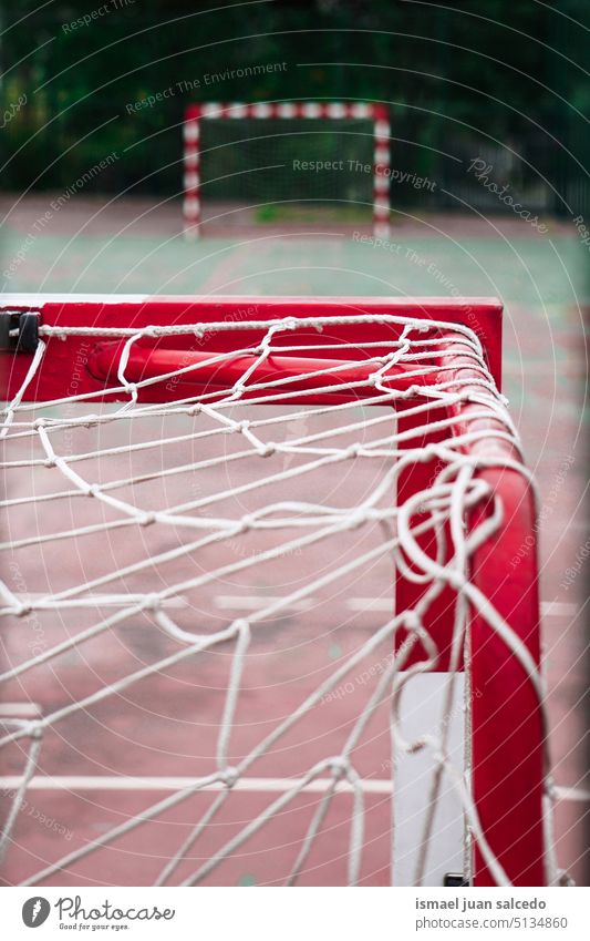 soccer street goal sports equipment soccer goal rope net web football street soccer field play playing abandoned old park playground outdoors wallpaper