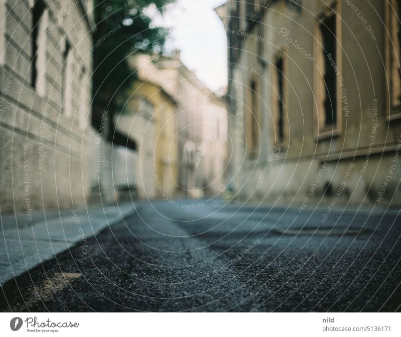 Detail and a lot of blur in Brescia Close-up Italy Summer Old town Exterior shot City trip Colour photo Tourism Sightseeing parapet Parapet wall Avenue