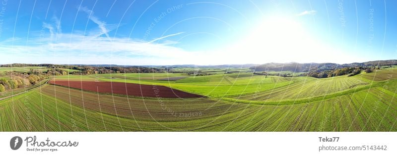 Agriculture in Breit peasant peasants Field fields panorama Wide acre Tractor Farm