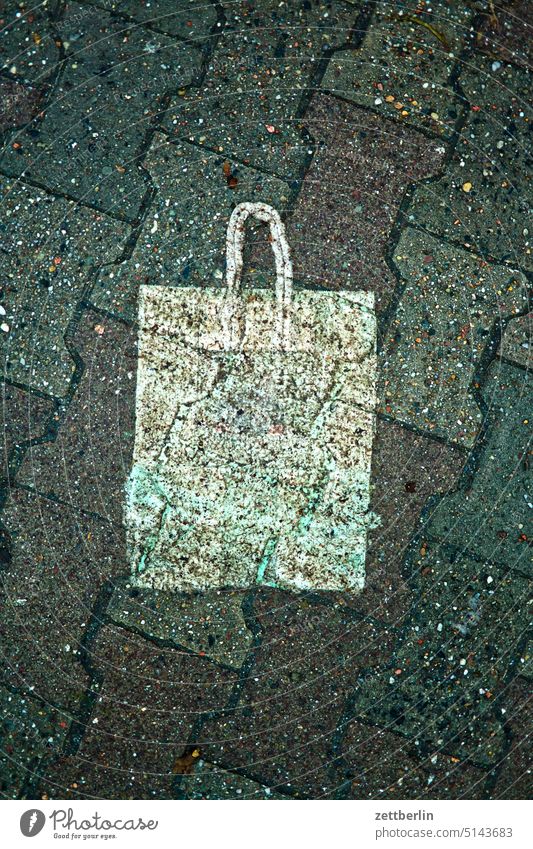 Shopping Pouch Sidewalk purchasing Jute jute bag pavement shop SHOPPING road paving Street Bag Carrying bag Paper bag Doomed waived off Packaging Level overrun