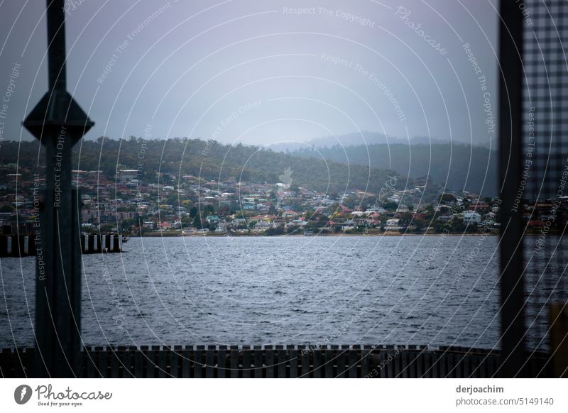 color reduced / view of the city of Hobart , Tasmania, from the harbor. City City Deserted Colour photo Architecture House (Residential Structure) Exterior shot