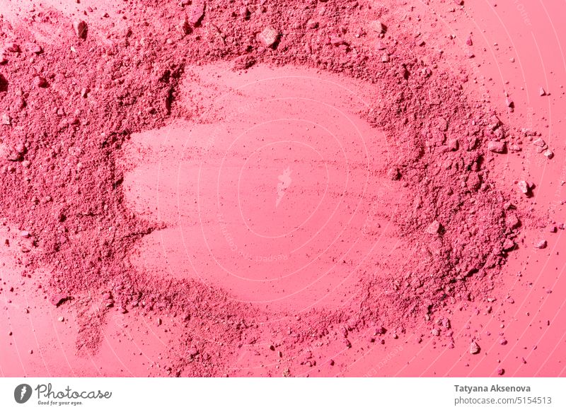 Abstract composition made from crushed blush powder face powder crushed powder makeup cosmetic pink cheek pigment coverage finish skin beauty abstract rouge