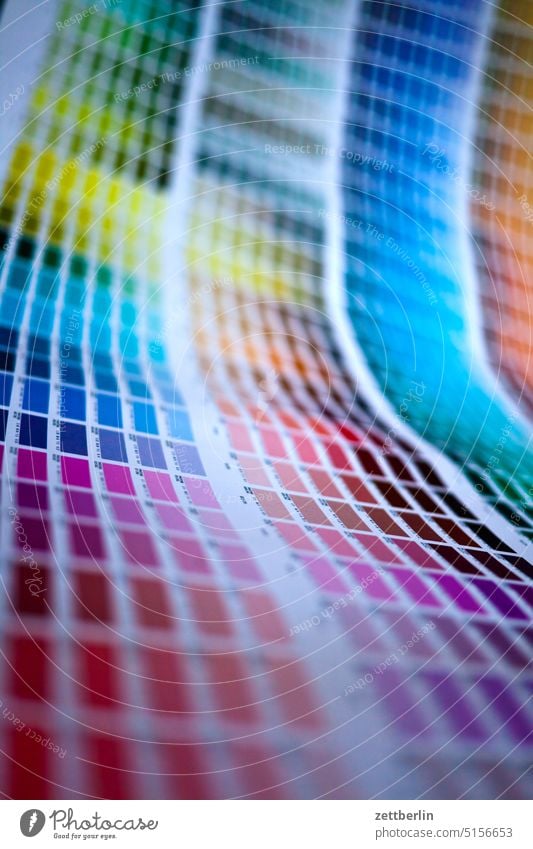 Colour chart Leaf variegated Pressure Print shop printed matter colored color calibration colour samples colour spectrum Color gradient Colour value Calibration