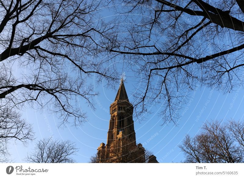 Zion church in winter Church Berlin Middle Zion Church Winter Day Colour photo trees Capital city Downtown Berlin Exterior shot Town Architecture