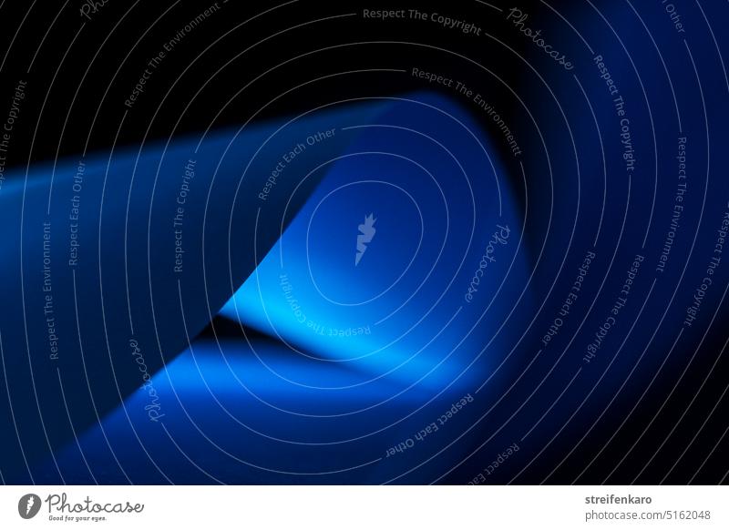 Blue wave Abstract Curved shape Light Visual spectacle Light and shadow Shadow Pattern Structures and shapes Colour photo Contrast Line Close-up Interior shot