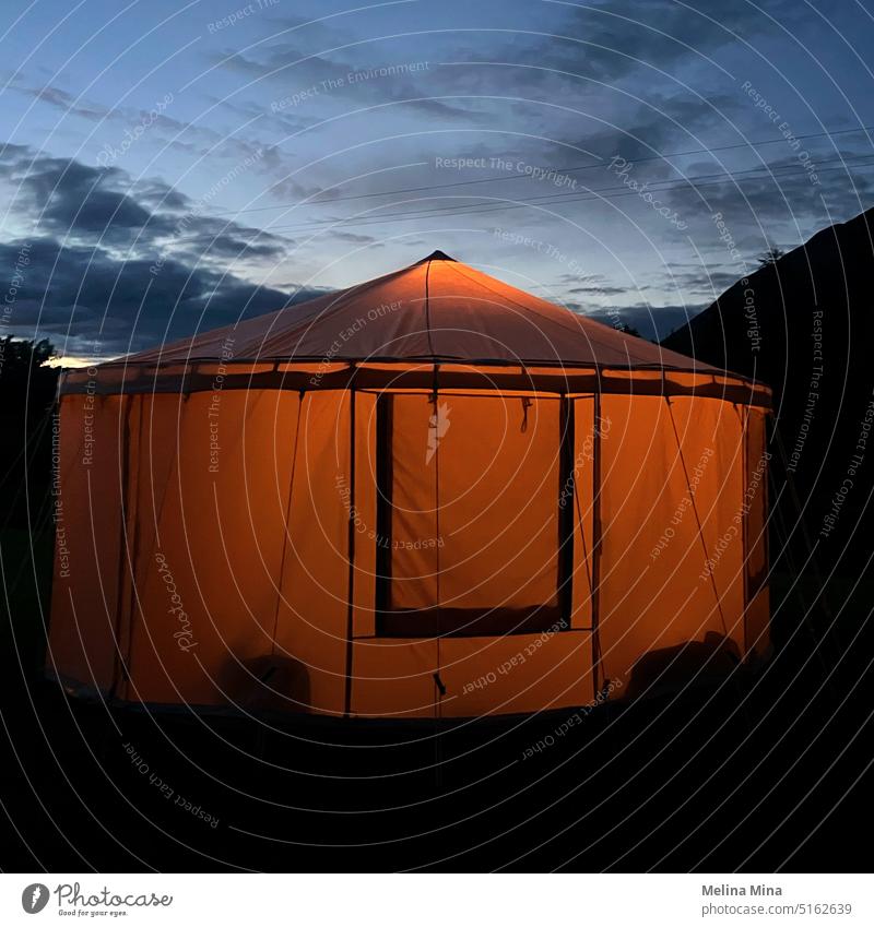 Camping in Scotland Tent Yurt Light darkness Nature Vacation & Travel Exterior shot Adventure Camping site Scotlands landscape camping tent camping holiday