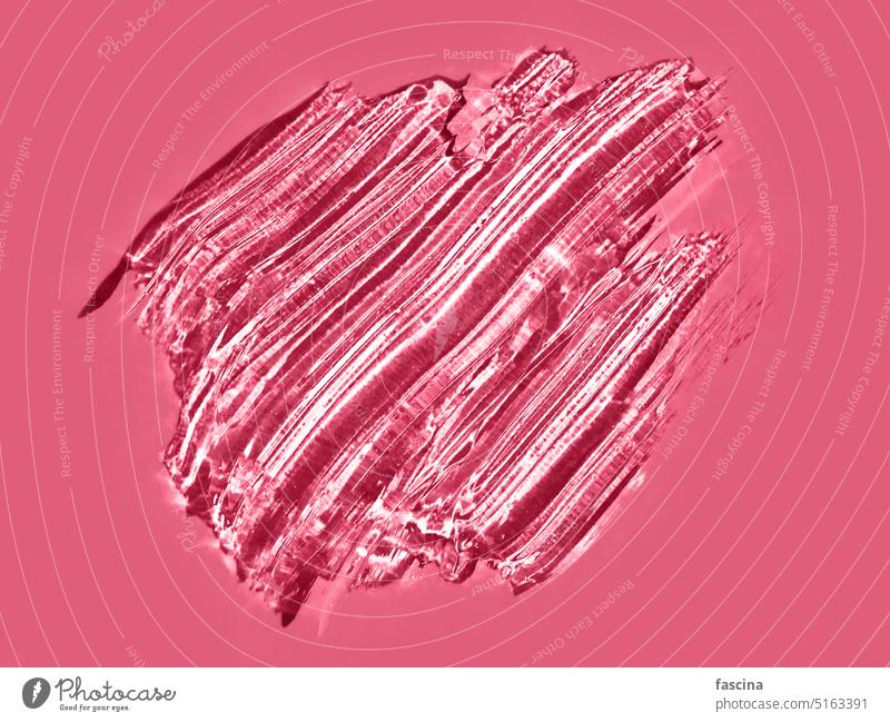 Transparent cosmetic gel diagonal smears on red Viva Magenta 2023 cosmetics red color 2023 background Moisturizer Viva Magenta background transparent abstract