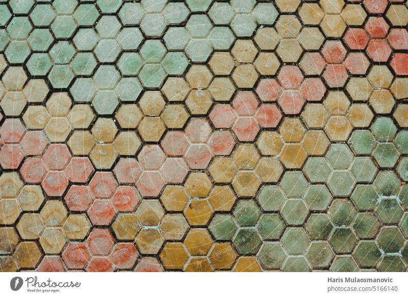 Colorful concrete tiles background colorful pattern dirty floor