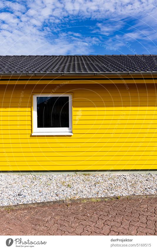 House wall in yellow on Helgoland Sandy beach beach holiday North Sea beach Nature reserve North Sea Islands North Sea coast Beach dune dune protection relax