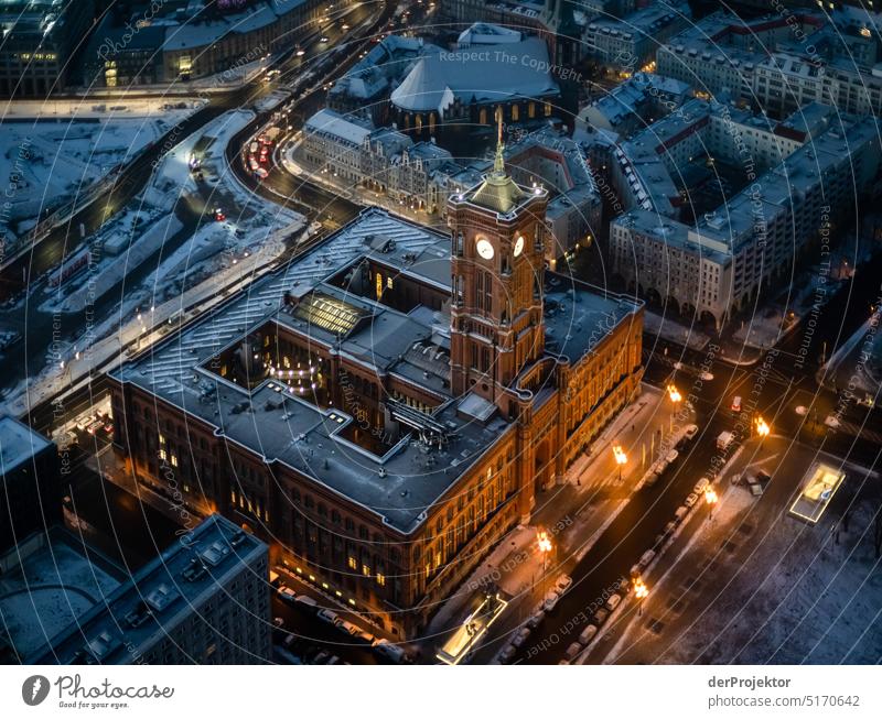 View of Berlin on a winter morning with sunrise XV Berlin Centre Pattern Abstract Urbanization Cool (slang) Capital city Copy Space right Copy Space left