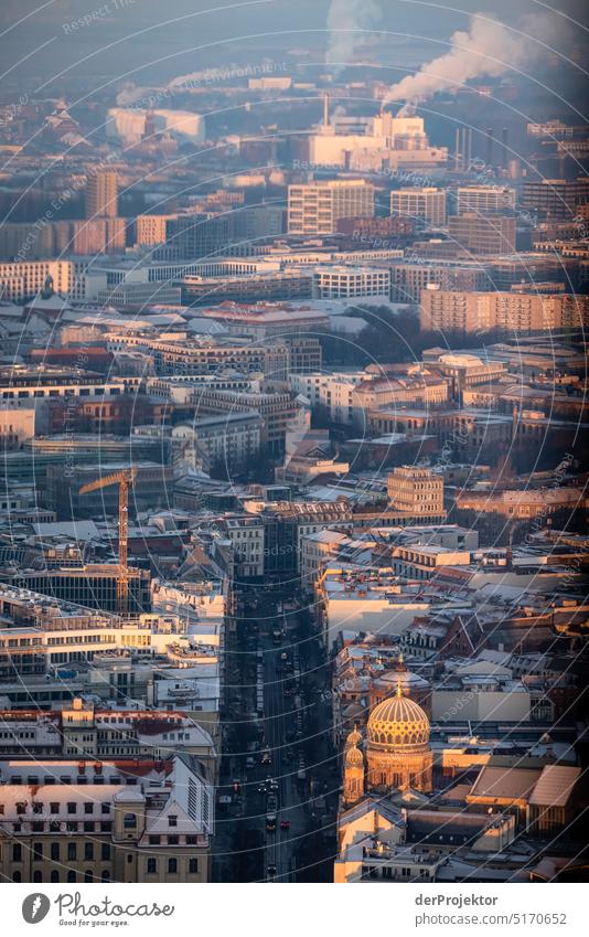 View of Berlin on a winter morning with sunrise VII Berlin Centre Pattern Abstract Urbanization Cool (slang) Capital city Copy Space right Copy Space left