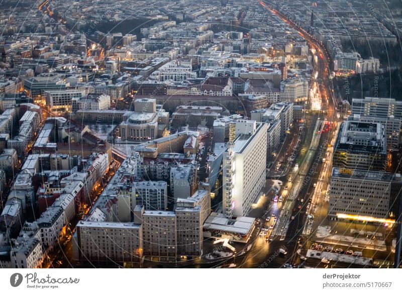 View of Berlin on a winter morning with sunrise IV Berlin Centre Pattern Abstract Urbanization Cool (slang) Capital city Copy Space right Copy Space left