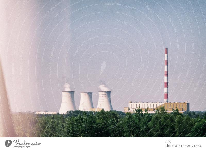 Nuclear power plant in Ukraine Nuclear Power Nuclear Power Plant Energy Energy industry Electricity Electricity generating station cooling tower Environment