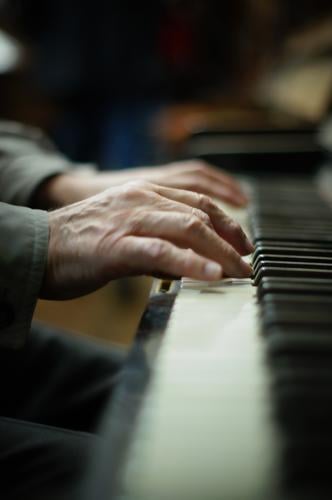The old man at the piano - the older the better piano player hands Senior citizen Old Piano Keyboard Musical instrument Play piano Make music Practice Musician