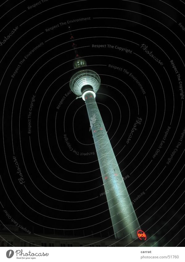 The Leaning Tower of Berlin Alexanderplatz Night Dark Light Berlin TV Tower alex Tall Contrast
