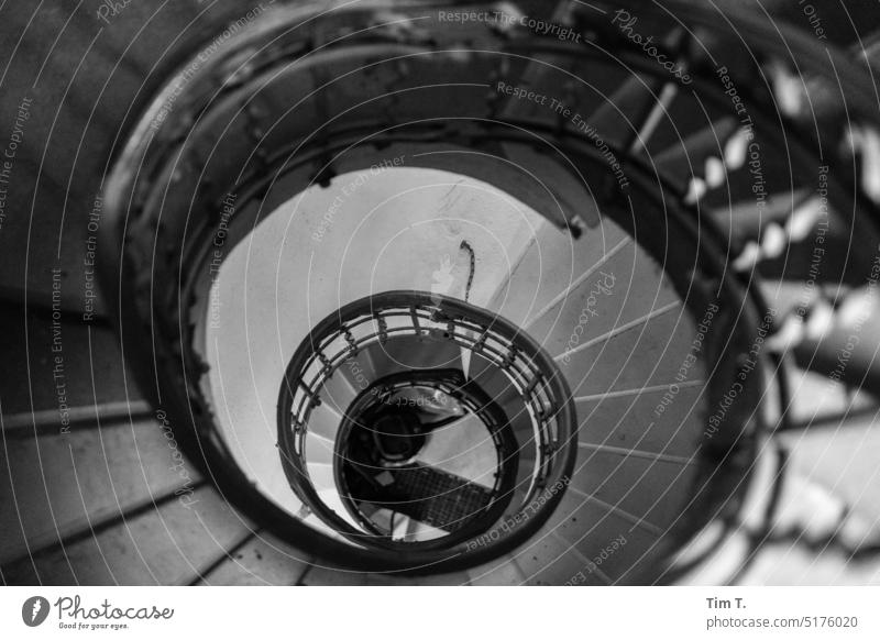 spiral staircase Winding staircase b/w Church Berlin Stairs Black & white photo Deserted stagger bnw Manmade structures Architecture Building Old building rail