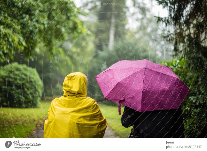 [HH Unnamed Road] Well protected in rainy weather Rain Autumn Umbrella Park people Rainy weather Weather Wet Hamburg user meeting Umbrellas & Shades Bad weather