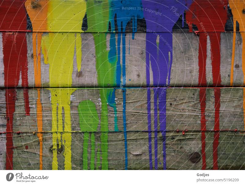 Wooden boards with gradient color, rainbow Colour colourful Rainbow queer Multicoloured background Art Blue variegated Abstract Close-up Spectrum Graphic