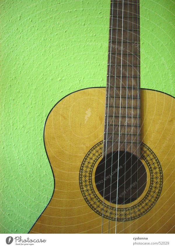 my guitar Musical instrument string Leisure and hobbies Green Still Life Wood Sound Things Concert Guitar Detail Tone Joy