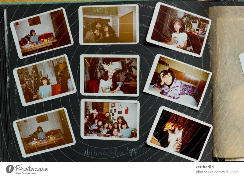 Photo album 1984 Old Ancient document Parents Memory family album family photo History of the Historic Child Human being portrait black-and-white pedigree