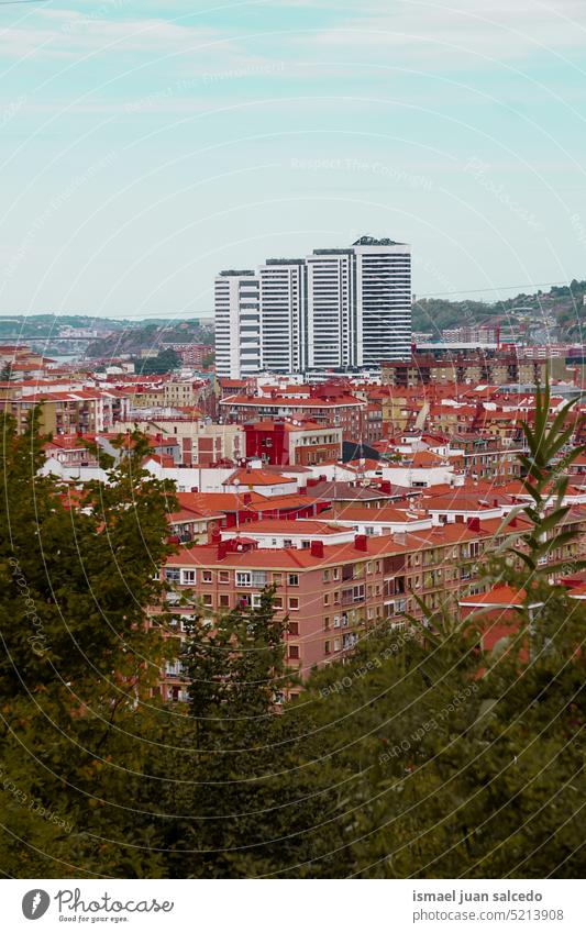 cityscape and architecture in Bilbao city, Spain, travel destination facade building structure construction rooftop view city view cityview panoramic aerial