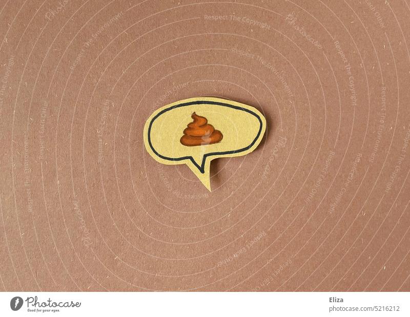 Populist brown shit talk - A speech bubble with symbol of a pile of excrement in it Pile of dung crappy Shit To talk Speech bubble populism Brown