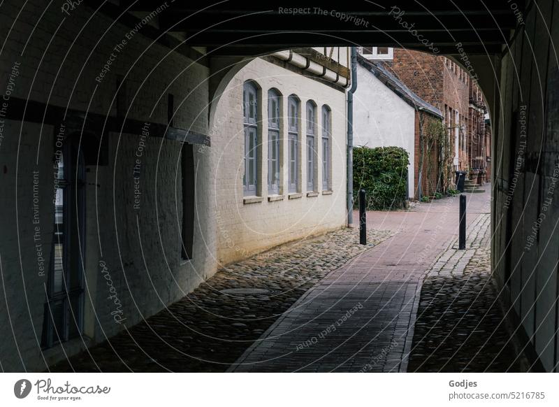 Passage to the old town, Glückstadt Old town houses Historic Building Deserted House (Residential Structure) Colour photo Town Lanes & trails Exterior shot