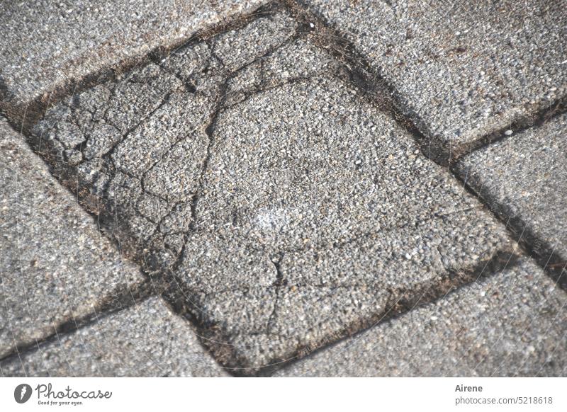 Crack in the plate Stone Crack & Rip & Tear Broken jump Old jumps Decline Ground burst Weathered Concrete Paving stone Pavement interstices Diagonal