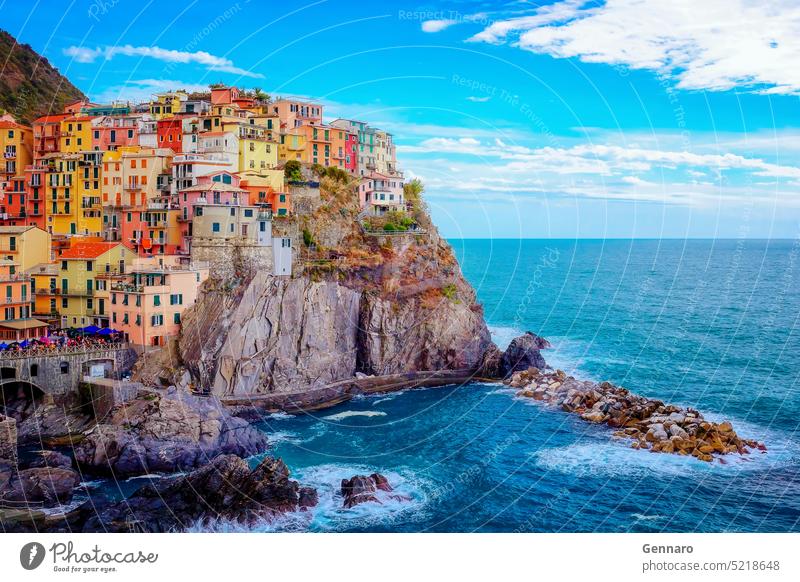 Manarola is one of the most beautiful villages in Italy. The Cinque Terre is a rugged coastline of the Ligurian Riviera and is made up of five beautiful hilltop villages.