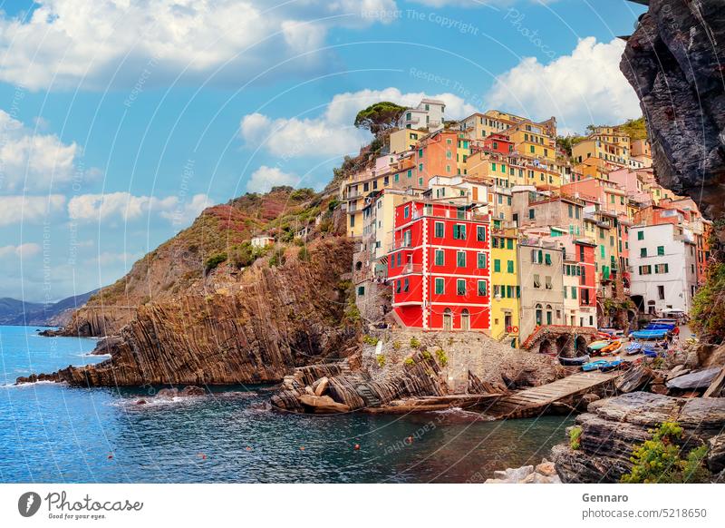 Riomaggiore is one of the most beautiful villages in Italy. The Cinque Terre is a rugged coastline of the Ligurian Riviera and is made up of five beautiful hilltop villages.