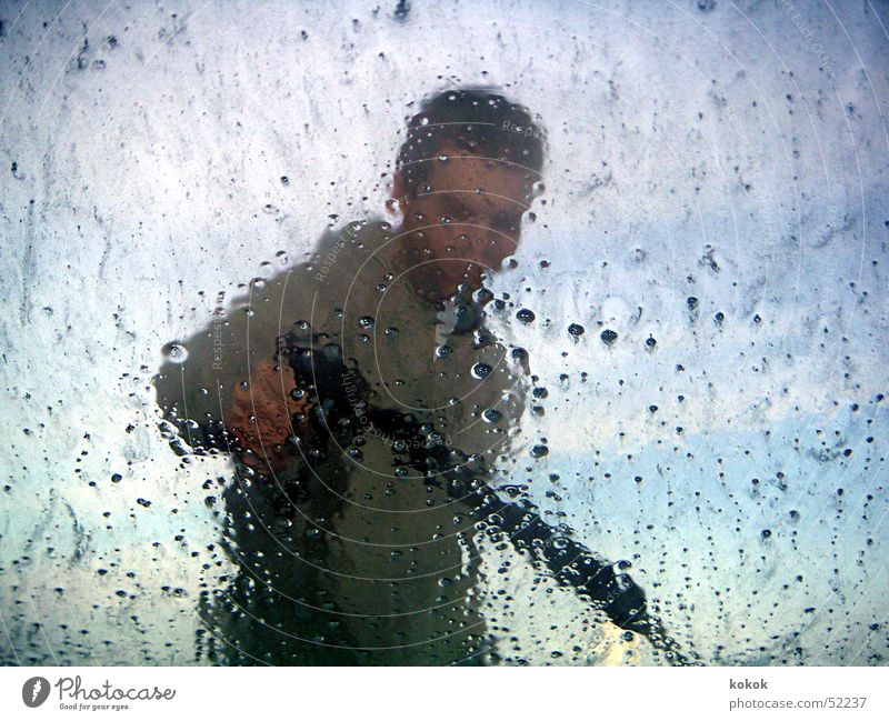 lens cleaner Cleaning Man Foam Car wash service Window Water Window pane Sky