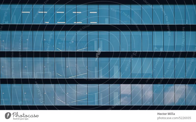 Architecture at blue hour in the city with the sky as the protagonist, modern business and office architecture House (Residential Structure) Business Glass
