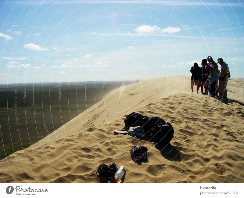Sand in the country #2 Ocean Lønstrup Sanddrift Clouds Beach dune Desert Denmark Wind Blow Sky Blue Human being