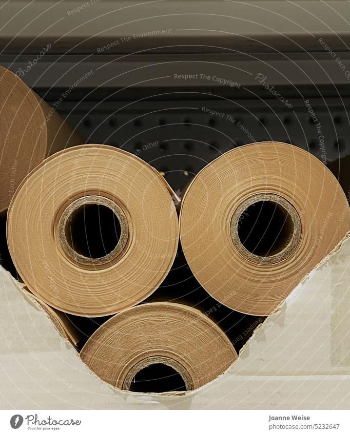 Paper rolls on shelf paper roll office supplies Stationery circles Circle Round Stack Stack of paper